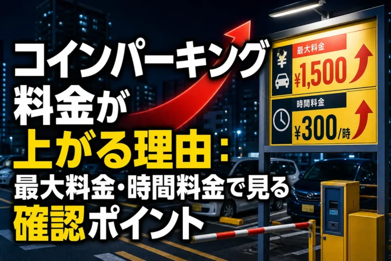 コインパーキング料金が上がる理由：最大料金・時間料金で見る確認ポイント