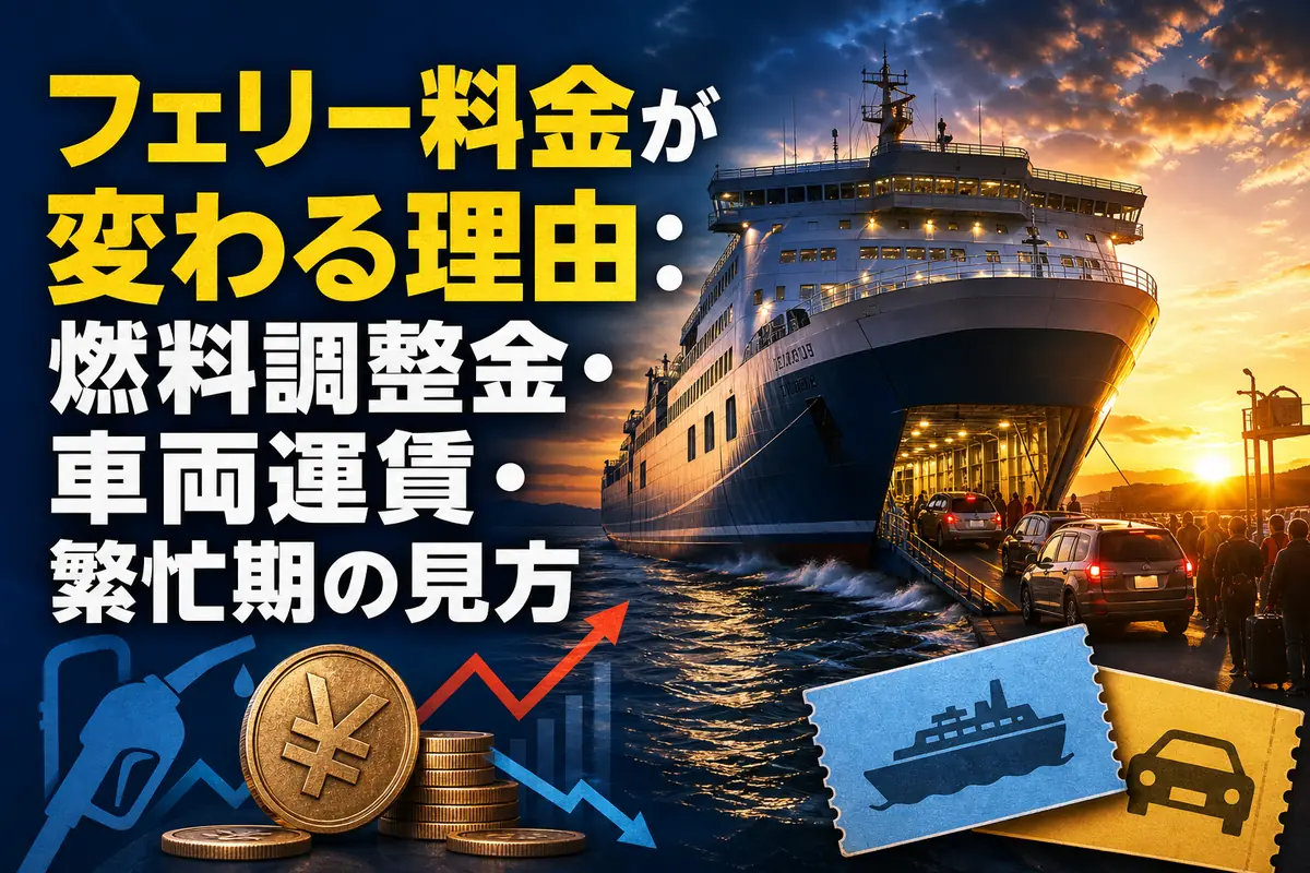 フェリー料金が変わる理由：燃料調整金・車両運賃・繁忙期の見方