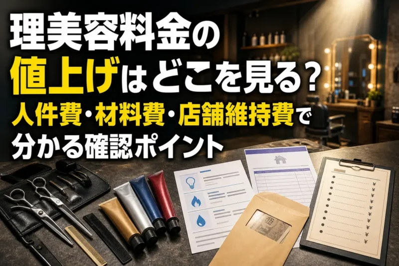 理美容料金の値上げはどこを見る？人件費・材料費・店舗維持費で分かる確認ポイント