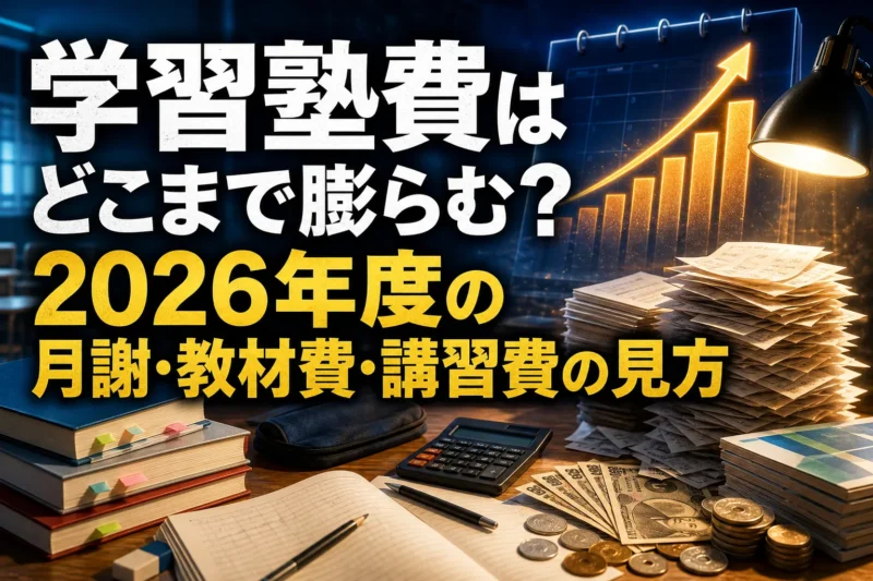 学習塾費はどこまで膨らむ？2026年度の月謝・教材費・講習費の見方