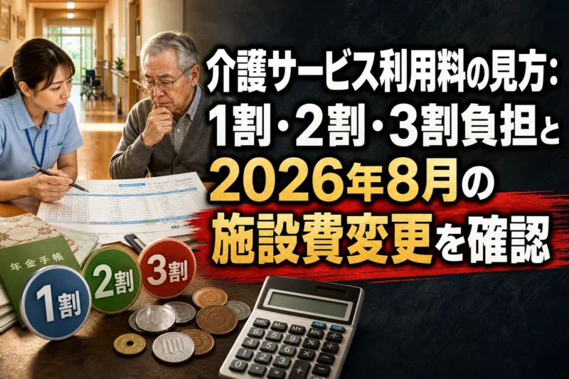 介護サービス利用料の見方：1割・2割・3割負担と2026年8月の施設費変更を確認