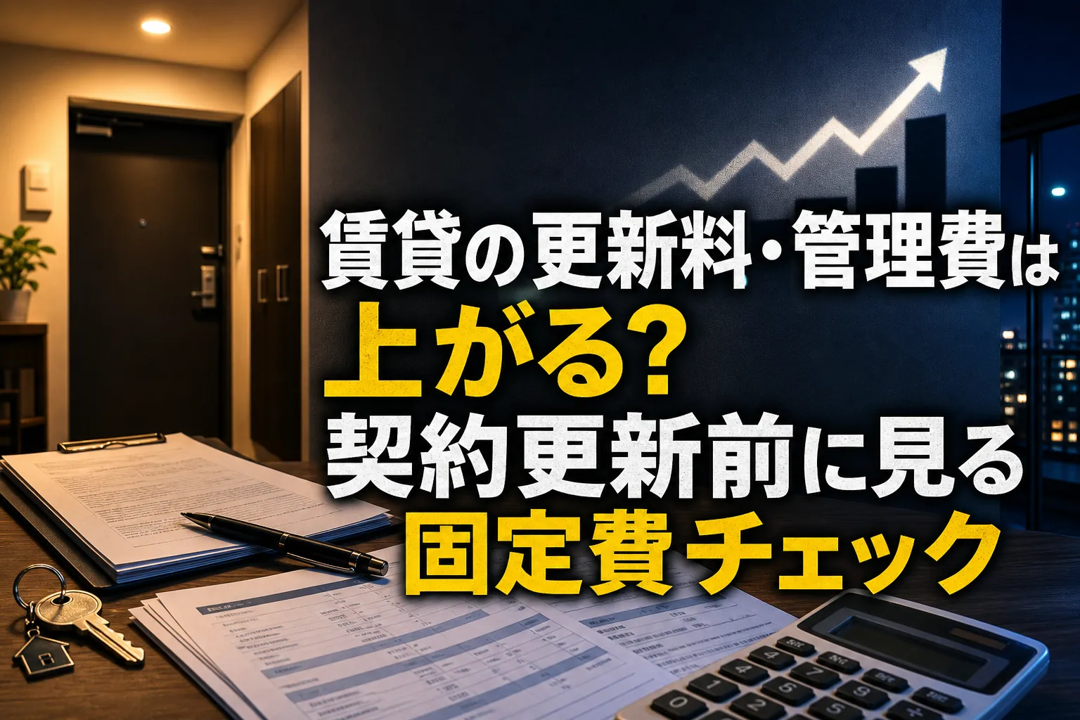 賃貸の更新料・管理費は上がる?契約更新前に見る固定費チェック