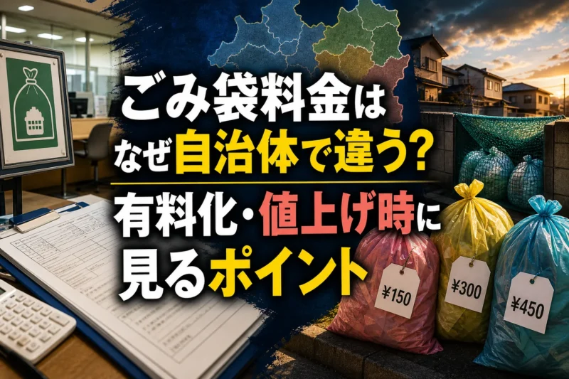 ごみ袋料金はなぜ自治体で違う？有料化・値上げ時に見るポイント