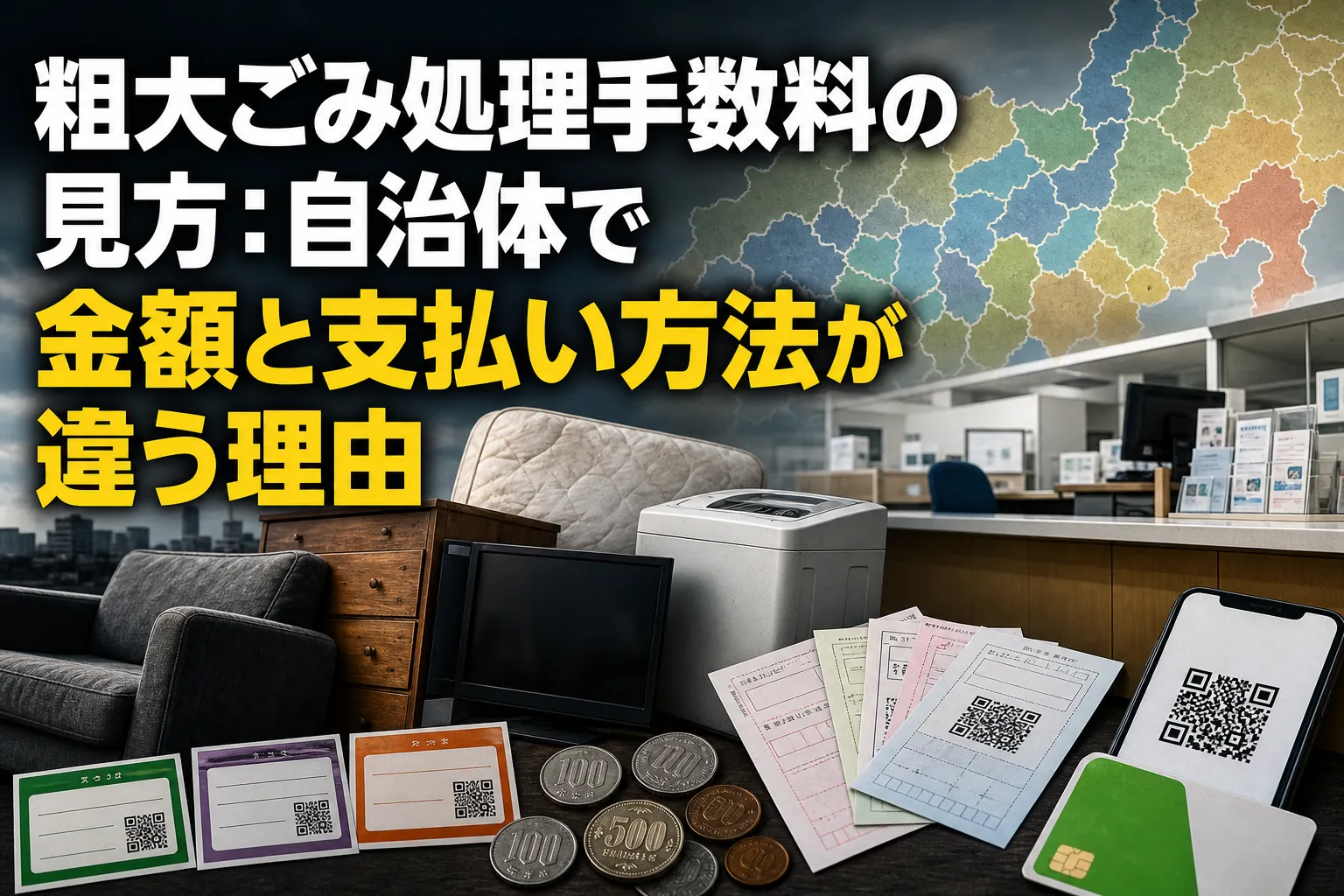 粗大ごみ処理手数料の見方:自治体で金額と支払い方法が違う理由