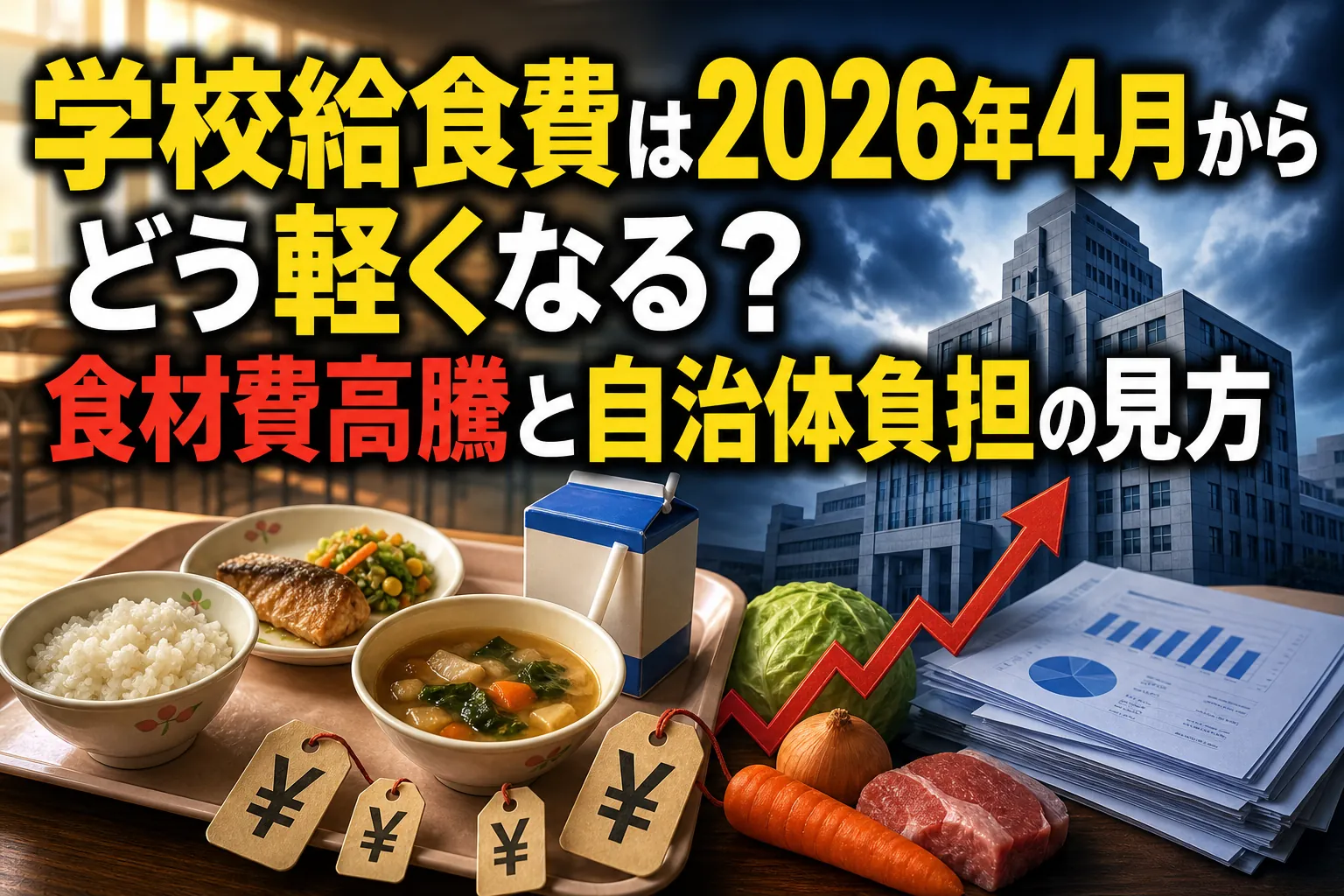 学校給食費は2026年4月からどう軽くなる?食材費高騰と自治体負担の見方