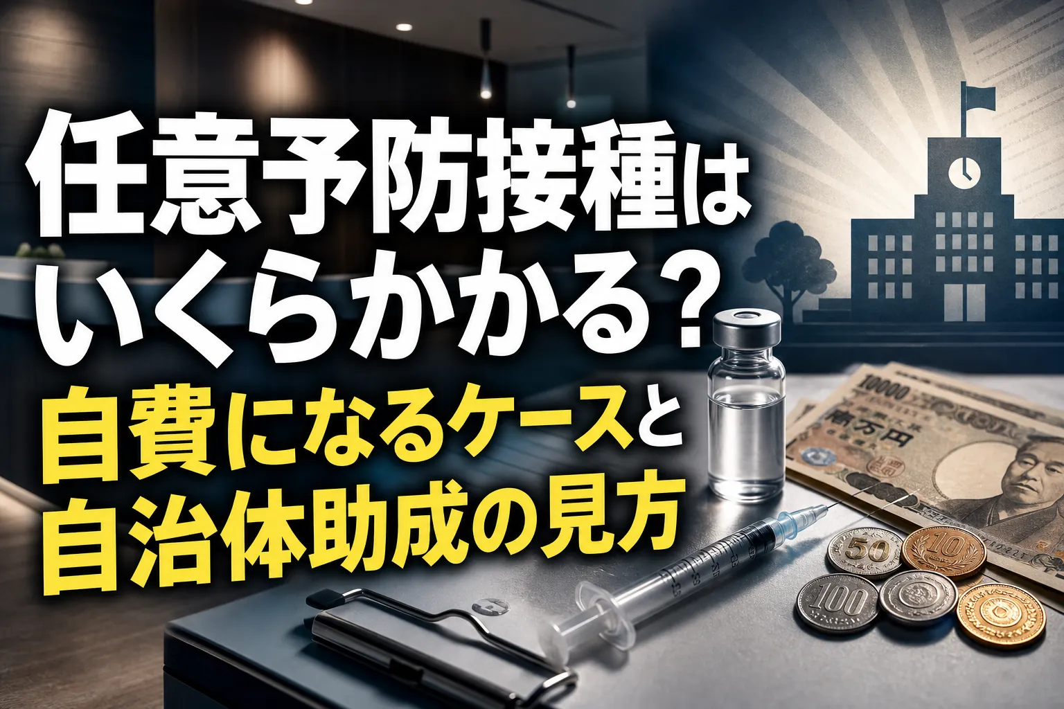 任意予防接種はいくらかかる?自費になるケースと自治体助成の見方