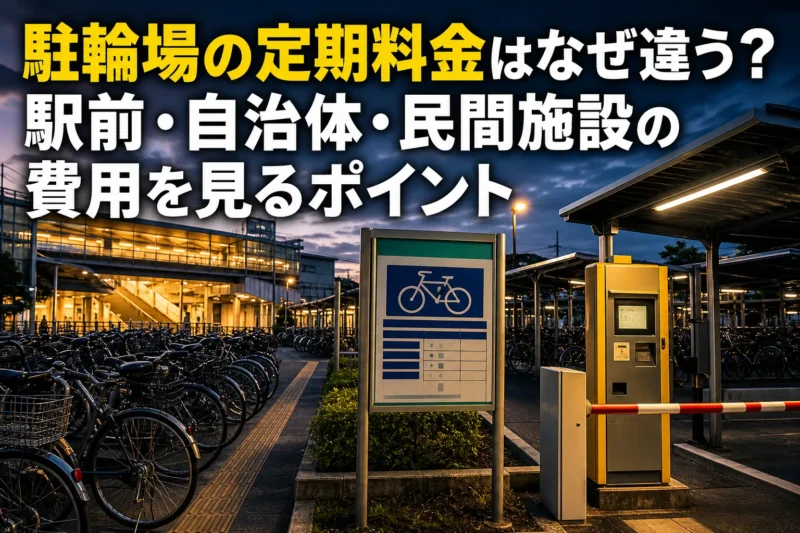 駐輪場の定期料金はなぜ違う？駅前・自治体・民間施設の費用を見るポイント