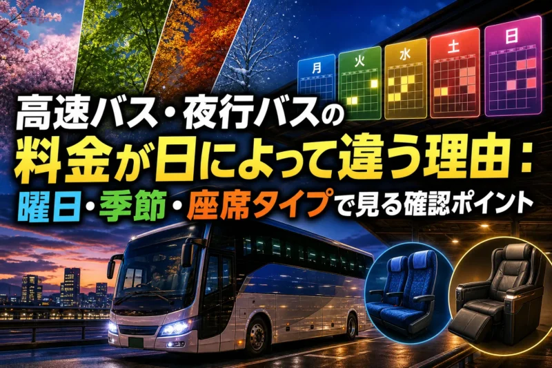 高速バス・夜行バスの料金が日によって違う理由：曜日・季節・座席タイプで見る確認ポイント