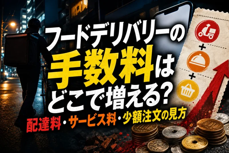 フードデリバリーの手数料はどこで増える？配達料・サービス料・少額注文の見方