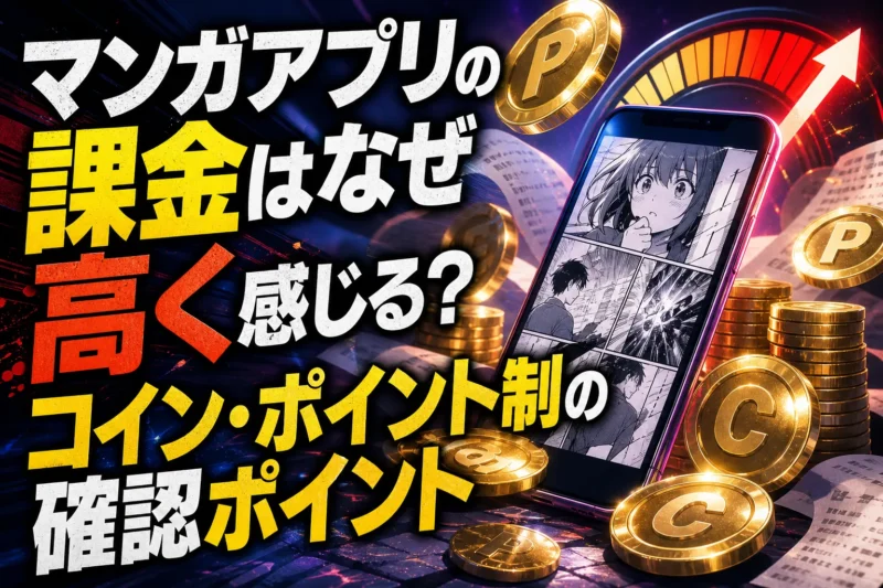 マンガアプリの課金はなぜ高く感じる？コイン・ポイント制の確認ポイント
