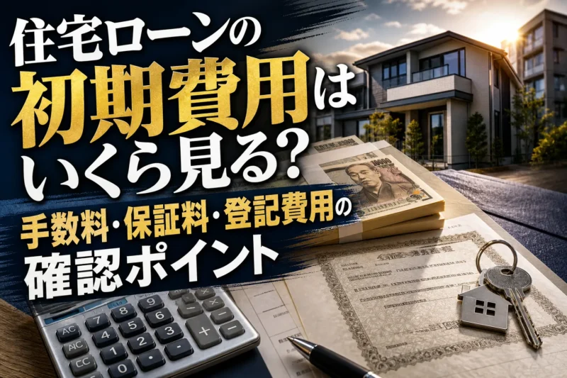 住宅ローンの初期費用はいくら見る？手数料・保証料・登記費用の確認ポイント