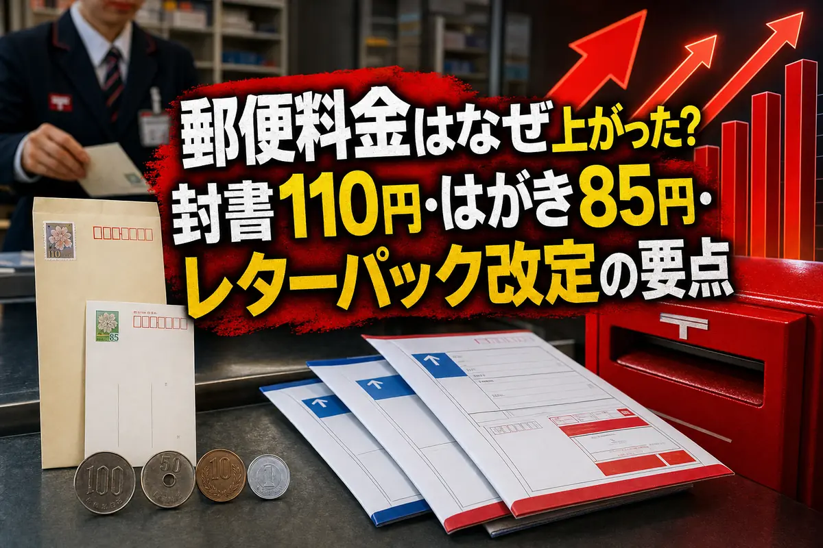 郵便料金はなぜ上がった?封書110円・はがき85円・レターパック改定の要点