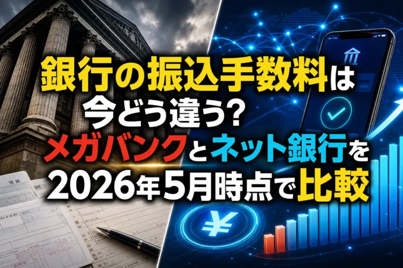 銀行の振込手数料は今どう違う？メガバンクとネット銀行を2026年5月時点で比較