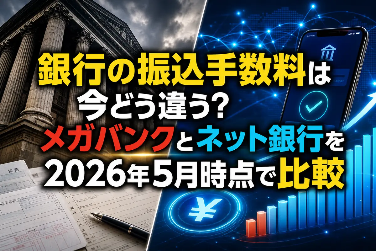 銀行の振込手数料は今どう違う？メガバンクとネット銀行を2026年5月時点で比較