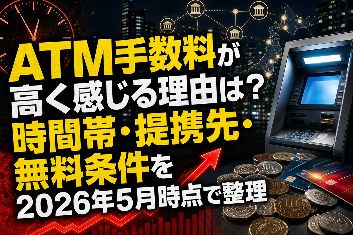 ATM手数料が高く感じる理由は?時間帯・提携先・無料条件を2026年5月時点で整理