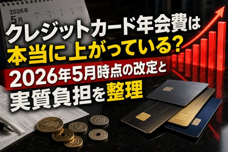 クレジットカード年会費は本当に上がっている？2026年5月時点の改定と実質負担を整理