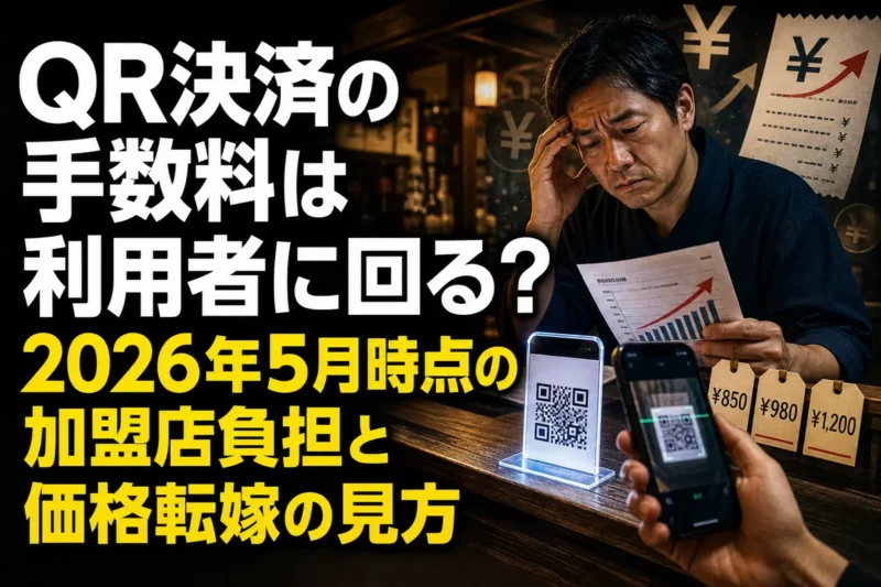 QR決済の手数料は利用者に回る？2026年5月時点の加盟店負担と価格転嫁の見方
