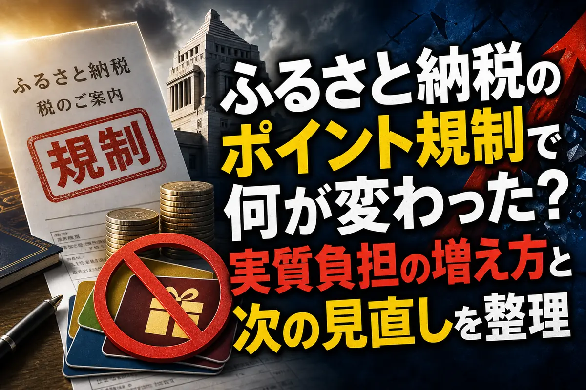 ふるさと納税のポイント規制で何が変わった？実質負担の増え方と次の見直しを整理