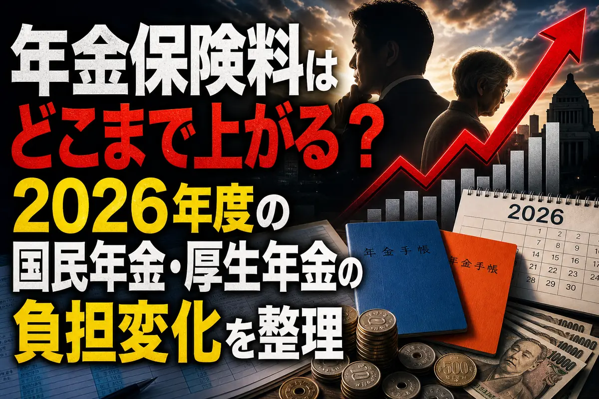 年金保険料はどこまで上がる？2026年度の国民年金・厚生年金の負担変化を整理