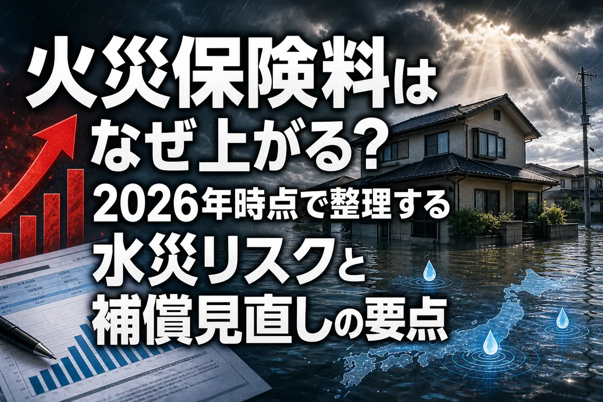 火災保険料はなぜ上がる?2026年時点で整理する水災リスクと補償見直しの要点