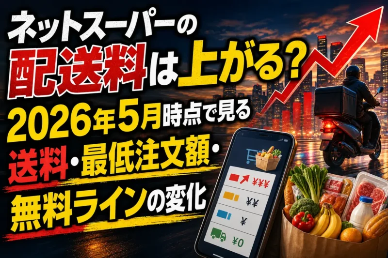 ネットスーパーの配送料は上がる？2026年5月時点で見る送料・最低注文額・無料ラインの変化