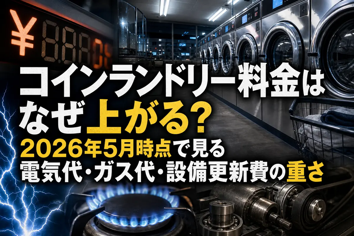 コインランドリー料金はなぜ上がる？2026年5月時点で見る電気代・ガス代・設備更新費の重さ