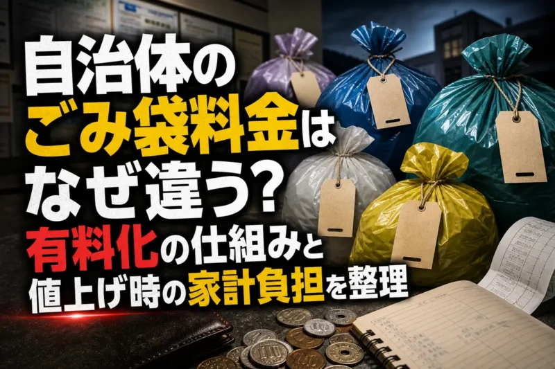 自治体のごみ袋料金はなぜ違う？有料化の仕組みと値上げ時の家計負担を整理