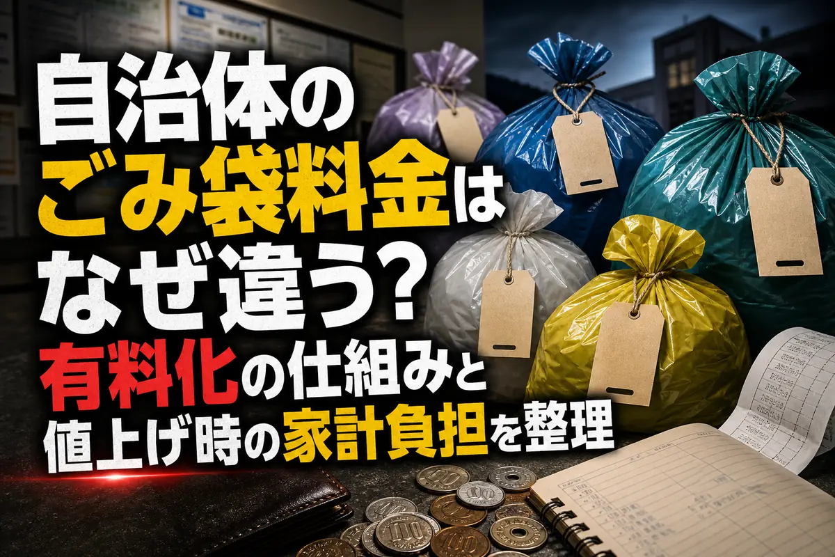 自治体のごみ袋料金はなぜ違う？有料化の仕組みと値上げ時の家計負担を整理