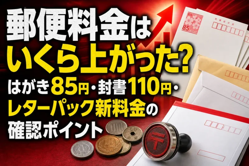 郵便料金はいくら上がった？はがき85円・封書110円・レターパック新料金の確認ポイント