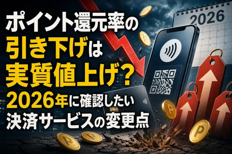 ポイント還元率の引き下げは実質値上げ？2026年に確認したい決済サービスの変更点