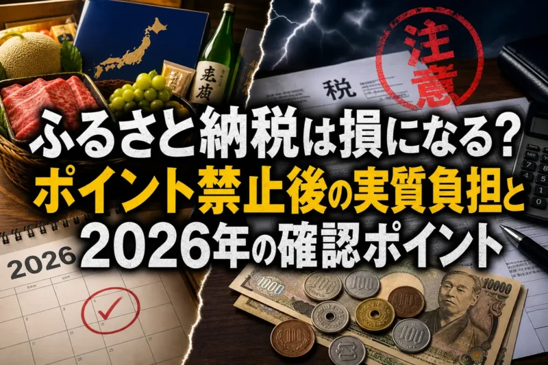 ふるさと納税は損になる？ポイント禁止後の実質負担と2026年の確認ポイント