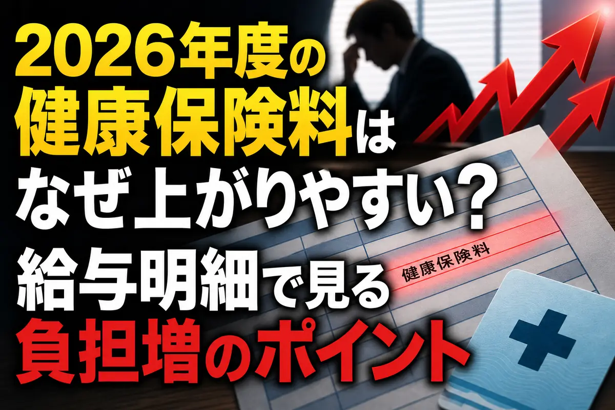2026年度の健康保険料はなぜ上がりやすい?給与明細で見る負担増のポイント