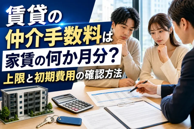 賃貸契約の費用明細を不動産担当者と確認する様子。